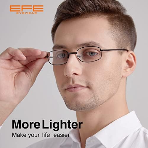 EFE Wire Frame Reading Glasses Readers for Women Men 3.0 Lightweight Metal Adjustable Spring Hinge Eyeglasses 4 Pack (Mixcolor, 3.0)