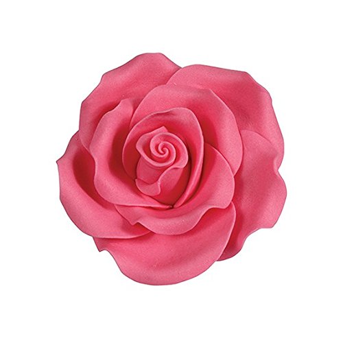 Culpitt BRIGHT PINK 38mm M 20 Edible Sugar Soft Roses Wedding Cup Cake Decor