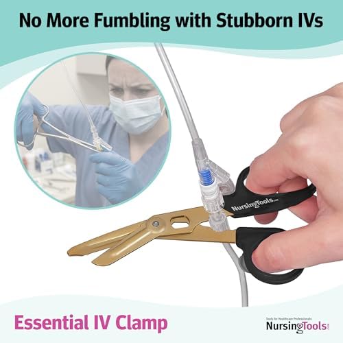 Nursing Tools Hummingbird 4-in-1 Trauma Shears – Compact Medical Scissors for Nurses, Stainless Steel Pocket EMT Shears with Oxygen Key & IV Clamp (Hibiscus Pink)