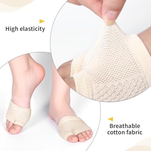 5 Pairs Open Toe Socks, Toeless Socks for Women Cotton Forefoot Topper Compatible with Open Toe Sandals