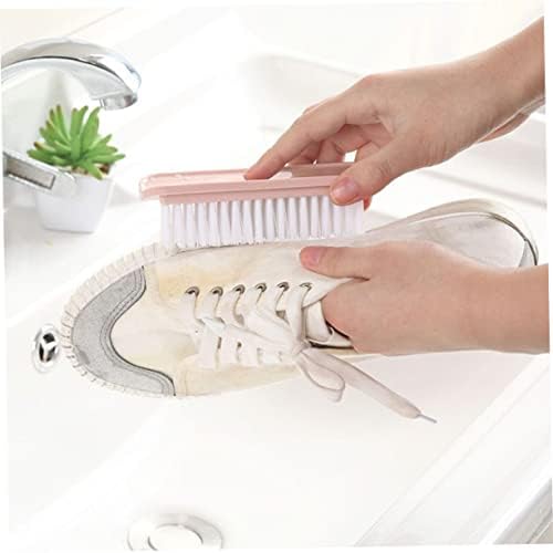 FRCOLOR 3pcs Multi Function Cleaning Brush Plastic Hair Laundry Brush for Kitchen Bathroom Tile Cleaning