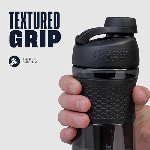 BlenderBottle SportMixer Shaker Bottle Perfect for Protein Shakes and Pre Workout, 20-Ounce, Plum