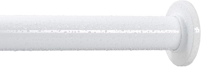 Ivilon Tension Curtain Rod - Spring Tension Rod for Windows or Shower, 36 to 54 Inch. White