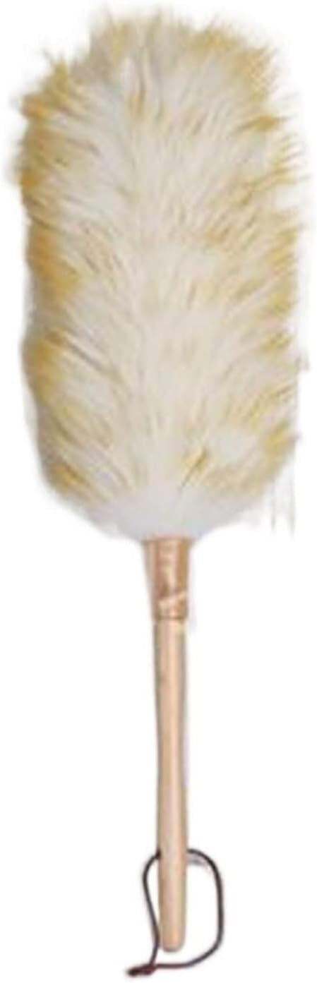 Feather Duster,Cleaning Brush Wood Handle Duster Furniture Dust Sweeping Car Brush Long Lambswool Duster Soft for Sofa Non-Static Hanging Rope Modern Home Cleaning Scrub Brushes for Cleaning