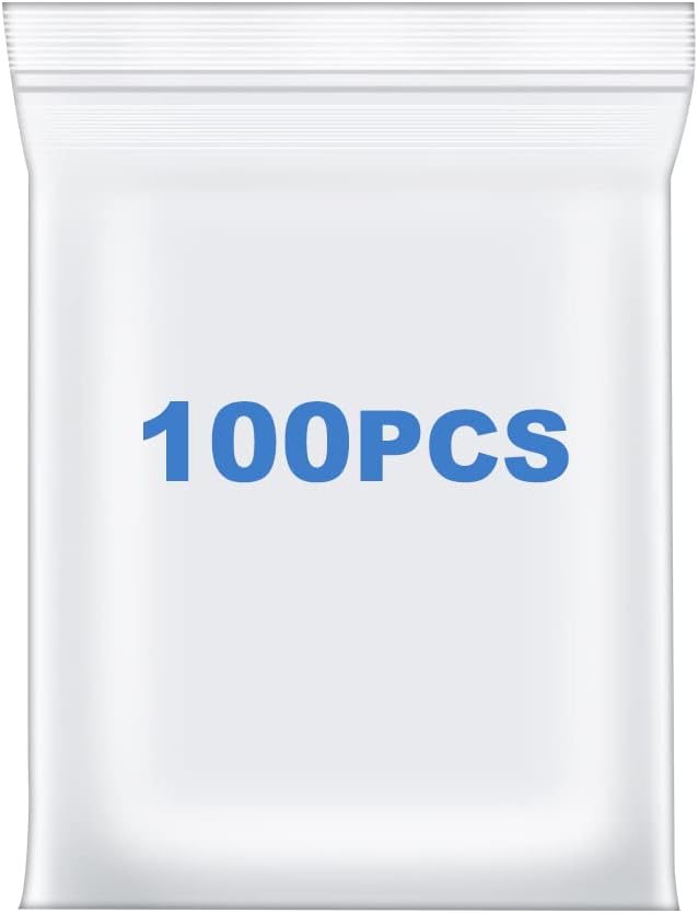 100 PCS 8" x 10" Thick 2.4 Mil Clear Zip Poly Bags Plastic Reclosable Zip Seal Lock Bags Prints Photo Cards Snacks Seeds Zipper Bag