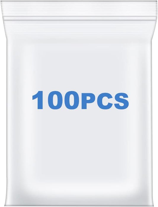 100 PCS 8" x 10" Thick 2.4 Mil Clear Zip Poly Bags Plastic Reclosable Zip Seal Lock Bags Prints Photo Cards Snacks Seeds Zipper Bag