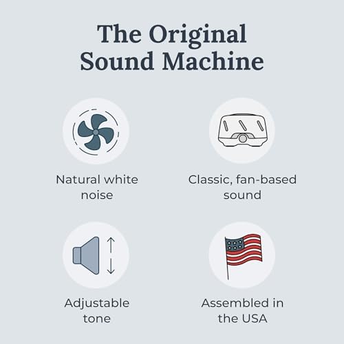 Yogasleep Dohm Uno White Noise Sound Machine, Real Fan Inside for Non-Looping White Noise, Sleep Aid, Office Privacy & Meditation for Adults & Baby, Registry Gift (White)