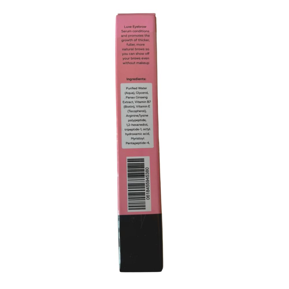 Eyebrow Serum - Brow Serum for Ticker, Longer and Fuller Brows - Visible Results after 4 weeks - Restore Natural Grow and Reduces Hair Loss - Vegan and Cruelty-free Formula - Luxe Cosmetics