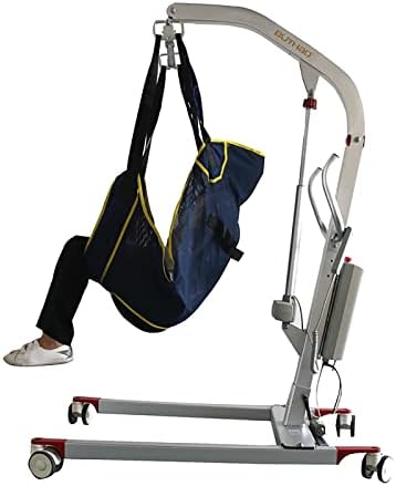 Transfer Nursing Sling Lifting Hoist Sling, Toileting Lift Sling with Head Support and Opening Divided Leg Shower Sling for Lifts