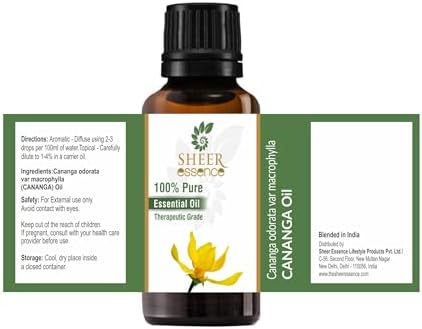 Cananga Oil (Cananga Odorata VAR Macrophylla) Essential Oil 100% Pure Natural Undiluted Uncut Therapeutic Grade Oil 8.45 Fl.OZ