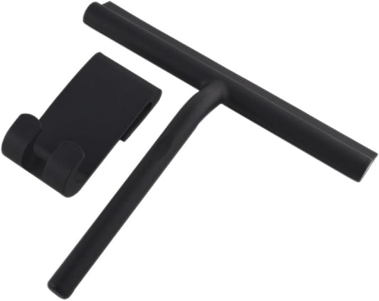 Silicone Glass Wiper with Hook, Household Shower Squeegee for Window and Mirror Cleaning, Black Silicone Scraper Tool for Home and Hotel Use