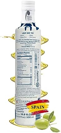 Organic Extra Virgin Olive Oil by Garcia de la Cruz, Mild Smooth Flavor for Everyday Use, Spanish Organic Olive Oil, Single-Origin Family Owned