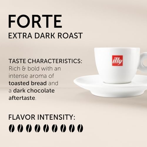 illy E.S.E. Coffee - Single-Serve Coffee Capsules & Pods - Forte Extra Dark Roast - Notes Of Dark Chocolate - For E.S.E Machines - Extraordinary Aroma & Body – 18 Count