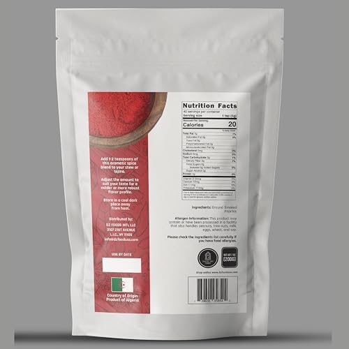 Sweet Organic Paprika - XL Family Size 7oz (200g) - Perfect for Meats, Veggies, Marinades, Stews -Non-GMO - Reseable Bag