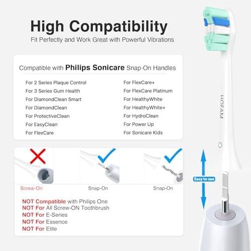 Replacement Toothbrush Heads for Philips Sonicare Replacement Heads,Electric Replacement Brush Head Compatible with Phillips Sonicare Electric Toothbrush,for Philips Sonic Care Brush,10 Pcs