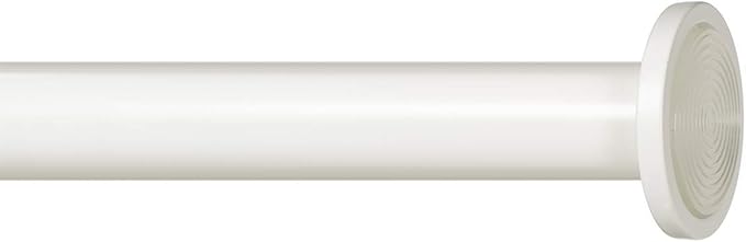 Ivilon Tension Curtain Rod - Spring Tension Rod for Windows or Shower, 36 to 54 Inch. Ivory