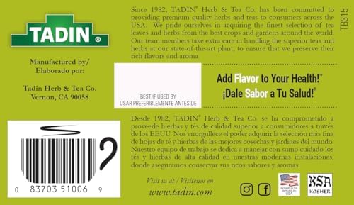 Tadin Riosan Tea, Herbal Tea, Caffeine Free, Decaffeinated, 24 Tea Bags Per Box, Pack of 6