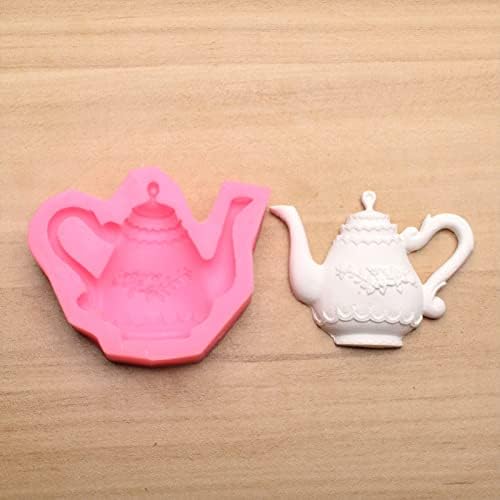 Cartoon Cute Teapot Shape Handmade Silicone dant Mold Chocolate Sugar Craft Mold Candle Resin Crafts Gift Silicone