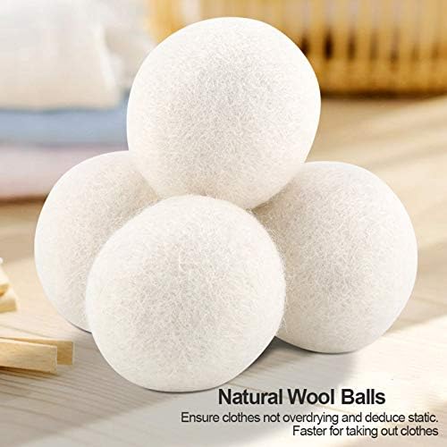 Alvinlite Wool Dryer Balls, Reusable Natural Wool Laundry Fabric Softener Ball Dryer Sheets Alternative Laundry Replacement