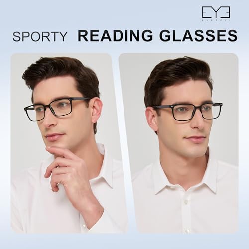 Reading Glasses for Men Square Lightweight TR90 Frame mens Accessories Computer Anti Blue Light Blocking Eyeglasses