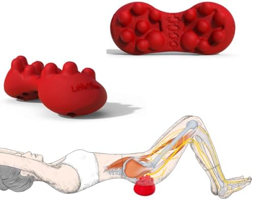 LittleMum Back & Hip Trigger Point Massager for Piriformis, QL, Buttock and Back Muscle Knots, Myofascial Release Tool for Lower-Back Pain, Tightness, Deep Gluteal Tension