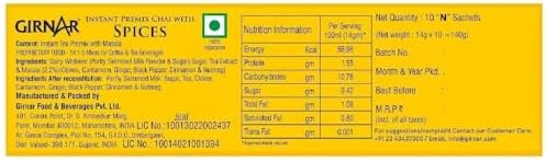 Girnar Instant Chai (Tea) Premix With Masala, 10 Sachet Pack