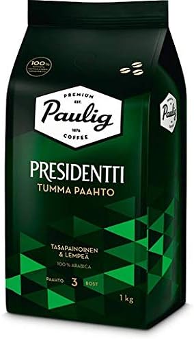 Paulig Presidentti Dark Roast bean Coffee 6 Packs of 1kg