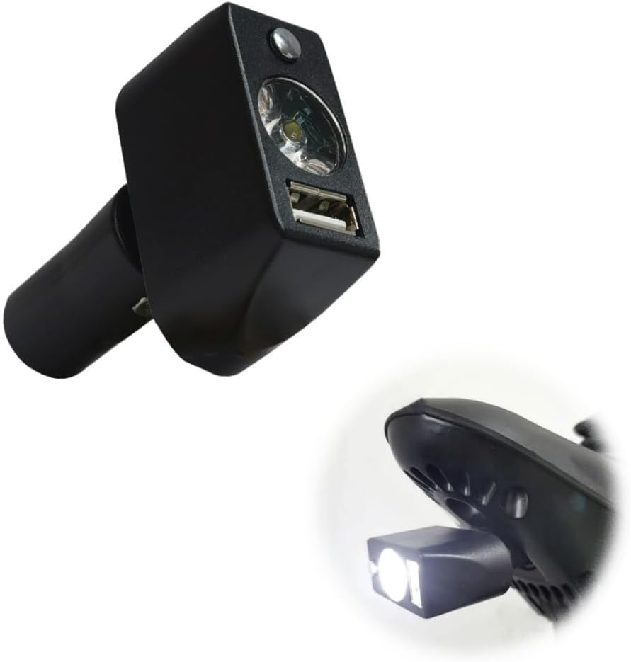 Electric Wheelchair Light 3 Pin XLR Head USB Charging Led Light for Power Wheelchair Angle Adjustable Small Wheelchair Lamp High Brightness for Light Up Wheelchair Accessories