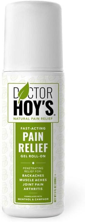 Doctor HOY'S Natural Pain Relief Gel with Arnica, Camphor & Menthol, Fast-Absorbing Topical Gel for Temporary Relief of Minor Aches & Pains of Muscles & Joints Associated with Backache and Arthritis