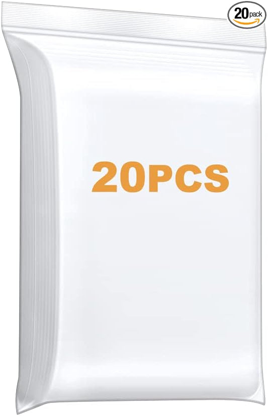 9" x 12" Thick 4 Mil Clear Zip Poly Lock Plastic Bags Seal Reclosable Zip Bag Heavy-Duty Photo Cards Envelopes Snacks Candies Storage Zipper Bags -20 Pack