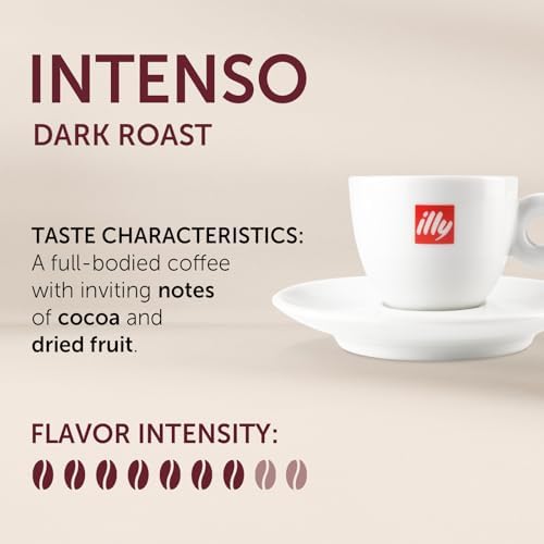 illy Coffee IperEspresso Capsules, Intenso Dark Roast Coffee Pods, 100% Arabica, Premium Italian Blend, 18 Count, 1 Pack