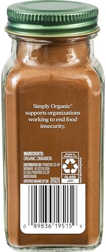 Simply Organic Ceylon Ground Cinnamon, 2.08 Ounce 3 Pack, Non-GMO Organic Cinnamon Powder, Vegan