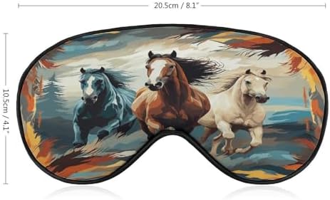 A Pattern with Horses As A Background Sleep Mask Eye Mask for Sleeping Breathable Blackout Sleeping Masks with Adjustable Strap Soft Eye Cover Comfortable Blindfold Eyeshade for Night Sleeping Travel