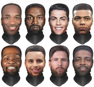 3D Digital Print Funny Portrait Balaclava - Multi-Functional Outdoor Face Mask, Hip-Hop Headscarf, Send a Message for Customization