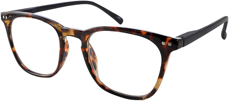 JiSoo Reading Glasses Women 3.0 Stylish Designer Readers 3.0, Womens Reading Glasses 3.0+ with Spring Hinge, Tortoise