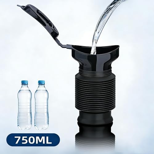 Pee Bottles for Men, Adjustable Emergency Urinal 750ml, Car Pee Bottle for Men and Women, Portable Toilet for Car, Shrinkable Personal Mobile Toilet,Urine Bottle, Travelling, Traffic Jams & Hiking