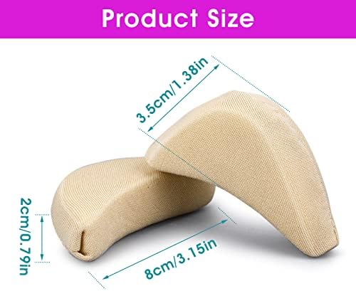 8 Pairs Shoe Filler Heel Pads Toe Cushion for Loose Shoe Foam Shoes Inserts Big Toe Plug Foot Brace Adjust Too Big Shoes for Men Women Sneakers, Heels, Flats, Boots