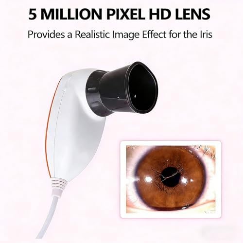 Iris Analysis Camera, 5.0 MP USB Iris Analyzer Iridology Camera, with HD 30x Iris Lens and Driver-Free Analysis Software Eye Iridology Camera for Beauty Salons