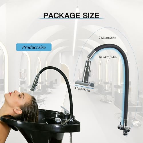 Head Spa Waterfall Equipment, Adjustable Shampoo Bowl Water Circulation Attachment for Salon Home Massage Beauty & Scalp Care(Three Modes)