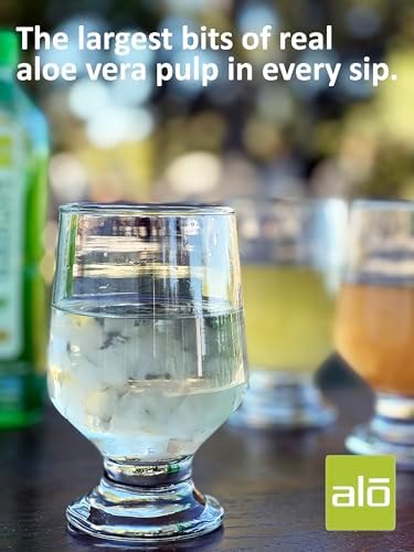 ALO Aloe Vera Juice Drink | BLUSH - Aloe Vera + Strawberry | 16.9 fl oz, Pack of 12 | Plant-Based Drink with Real Aloe Pulp