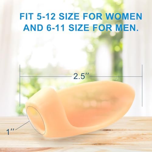 Promifun Gel Bunion Protector Shield, 10 Pack of Bunion Pads and Cushions, Bunion Guard for Big Toe, Relieve Foot Pain from Friction, Rubbing and Pressure - Beige