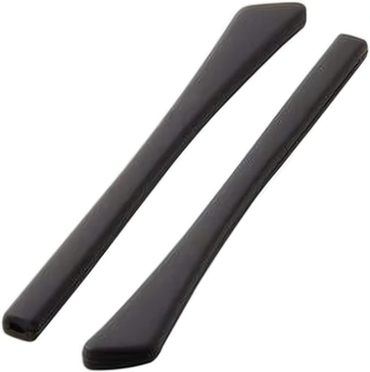 Eyeglass Sunglasses Temple Tips,BEHLINE Temple End Tips Ear Pads Tube Ear Sock,Soft Silicone Anti-Slip for Flat Thin Metal Eyeglass Legs 2mm X 1mm (Black,1 Pair))