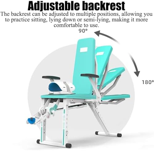 Electric Knee Joint Rehabilitation Training Device, Lower Limb Postoperative Stretch Rehabilitation Training Device with Adjustable Backrest, -10° to 150° Angle Adjustment