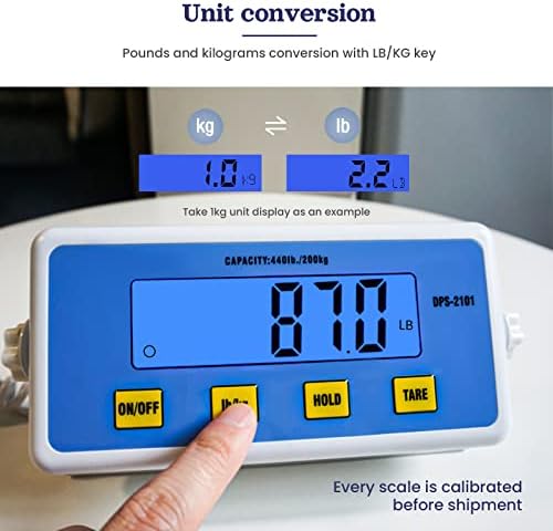 Tetuga Medical Scale - Heavy Duty 440 lb High Capacity Wrestling Scale for Body Weight with Easy to Read LCD Display Physician Scale, Professional Medical Grade Scale for Doctor Home Gym Office
