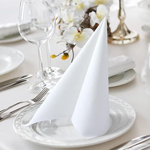 LEKOCH 50-Pack Premium Airlaid Napkins & Guest Towels - 16x16 Inch Large Linen-Feel Disposable Paper | Ultra Soft, Absorbent & Cloth-Like | For Dinner, Wedding, Party, Kitchen, Bathroom