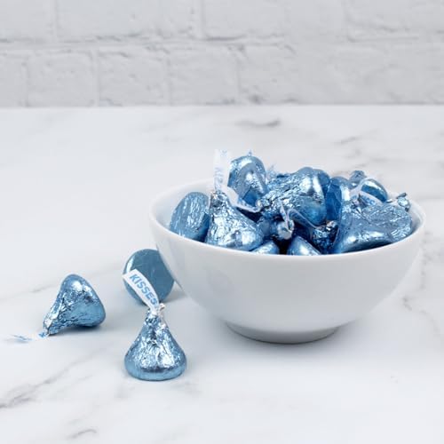 180c Pcs Blue Candy Kisses - Milk Chocolate (Approx. 180 pcs)