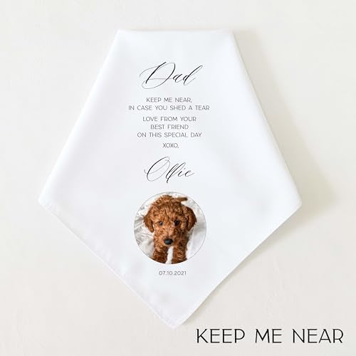 Wedding Gift for Dog Lovers | Personalized Dog Wedding Handkerchief | Wedding Gift for Couple Bride Groom from Pet Dog Cat | Bridal Shower Gift