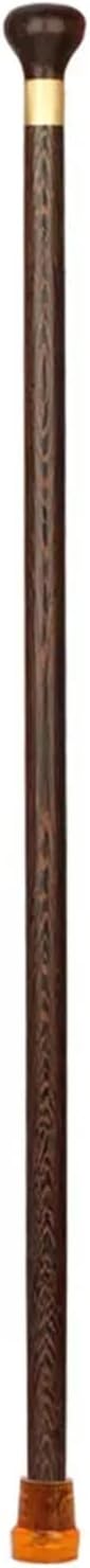 Wooden Walking Sticks, Solid Wood Sticks, Round Head Handle Design, Very Light Support Walking Aid for Men and Women (Color : Brown, Size : 82cm)