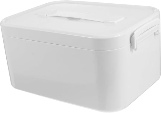 Healeved 1pc Kit Plastic Container Travel Medication Clear Container Medicine Storage Box Medicine Storage Tin Home Medicine Organizer Pp Storage Case Medicine Chest Household Box