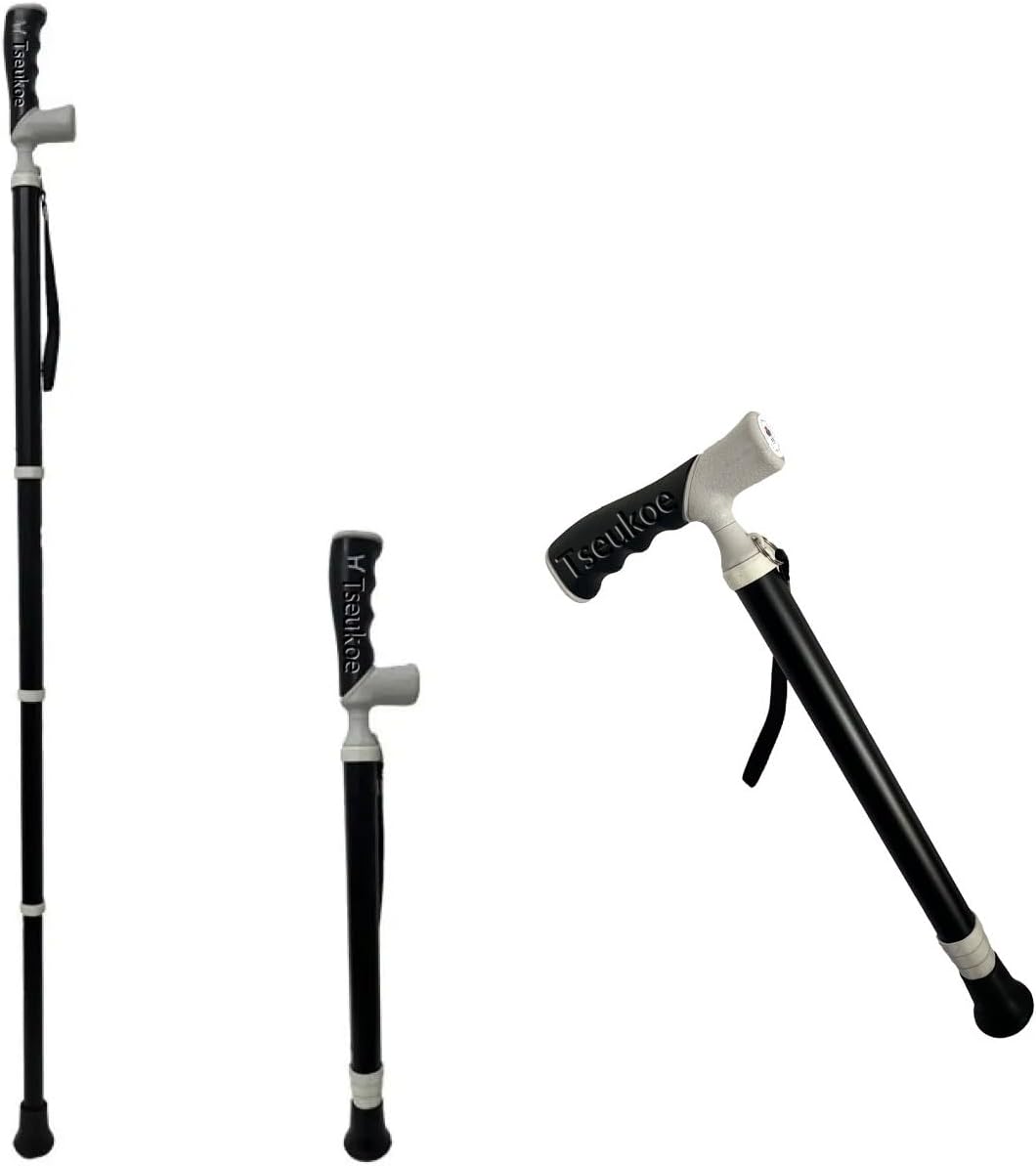 Outdoor Trekking Pole, Titanium Alloy Telescopic Walking Stick, Non-Slip, Ultra-Light, Convenient, Adjustable, Suitable for Travel, Hiking and Elderly People